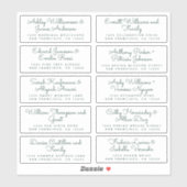 Chic Dark Green Calligraphy Guest Address Labels (Blatt)