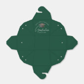 Chic Dark Green Custom Graduation Party Fortune Geschenkschachtel (Ungefaltet)