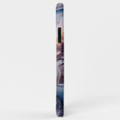 Chic Dark Lila Violet Blue Quarz Agate Muster Case-Mate iPhone Hülle (Hinten/Rechts)