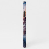 Chic Dark Lila Violet Blue Quarz Agate Muster iPhone Hülle (Rechte Seite)