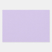 Chic Dark Lila Violet White Polka Dots Muster Geschenkpapier Set (Vorderseite)