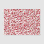 Chic Dark Red White Damask Floral Pattern Seidenpapier (Vorderseite)