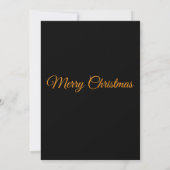 Chic Dark Snowflake Christmas Photo Card Einladung (Rückseite)