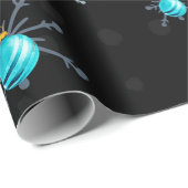 Chic Dark Snowflakes Gem Ornamente Umschlagpapier Geschenkpapier (Rolleneckpunkt)