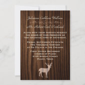 Chic Dark Wood Deer Wild Life Einladung (Vorderseite)