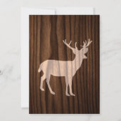 Chic Dark Wood Deer Wild Life Einladung (Rückseite)