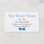 Chic Dazzling Blue Floral mit Hübschem Bow Visitenkarte (Rückseite)