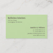 Chic Deko Frame Monogram Mind Business Card Visitenkarte (Rückseite)
