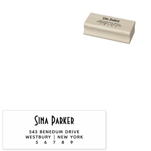 Chic Deko Name & Name Custom Rücksendeadresse Gummistempel (Stempel)