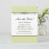 Chic Deko Save the Date (Limettengrün) (Stehend Vorderseite)