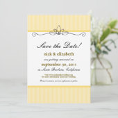 Chic Deko Save the Date (Zitronengelb) Einladung (Stehend Vorderseite)