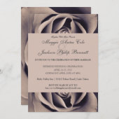 Chic Delicate Rose Hochzeit Einladung (Vorne/Hinten)