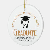Chic Dental School Custom Abschluss Weihnachten Keramik Ornament (Links)