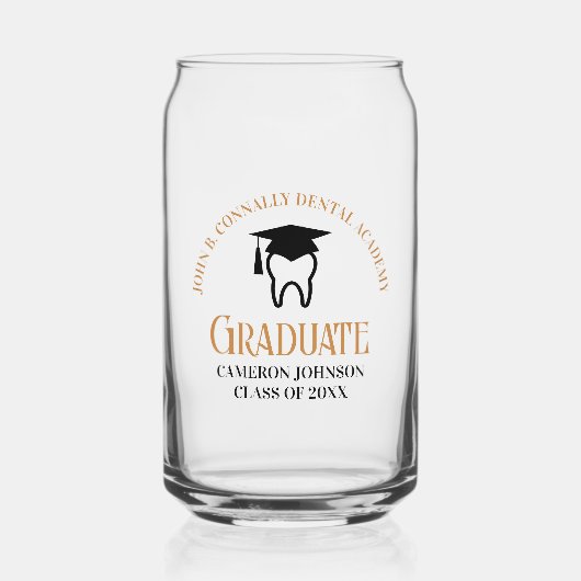 Chic Dental School Custom Dentist Abschluss Dosenglas (Vorderseite)