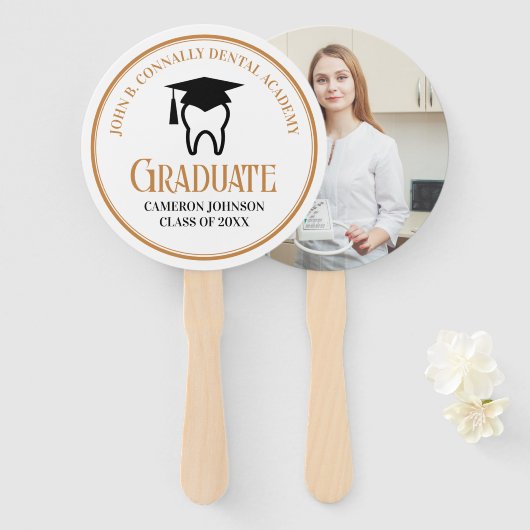 Chic Dental School Custom Dentist Graduation Party Fächer (Vorne und Hinten)