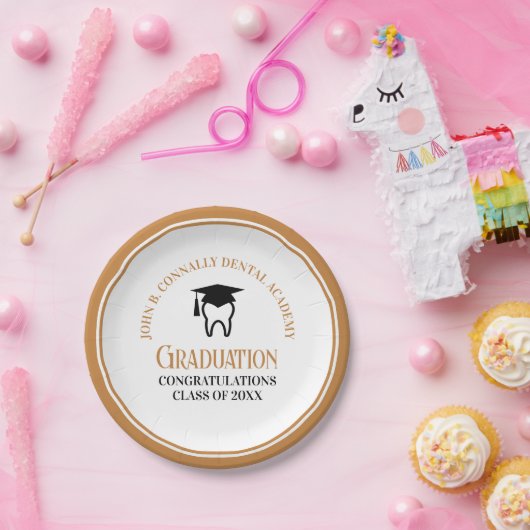 Chic Dental School Custom Dentist Graduation Party Pappteller (Party)