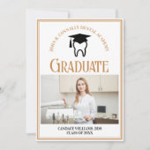 Chic Dental School Foto Custom Abschluss Ankündigung (Vorderseite)