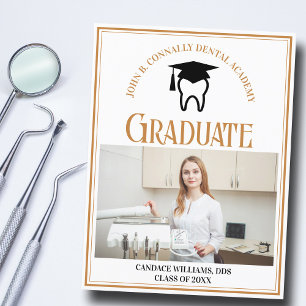 Chic Dental School Foto Custom Abschluss Ankündigungspostkarte