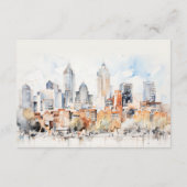 Chic Denver Colorado Skyline Hochzeitsempfang Begleitkarte (Rückseite)