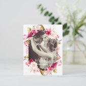 Chic Der neue Mr. & Mrs. Wedding Foto Ankündigung (Stehend Vorderseite)