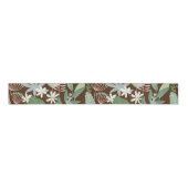 Chic Desert Brown Retro Butterfly Foliage Garden Ripsband (Vorderseite)