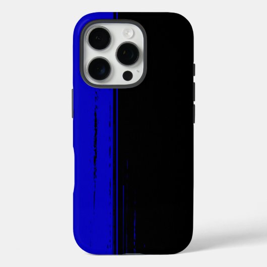 Chic Design in Blau und Schwarz Case-Mate iPhone Hülle (Rückseite)