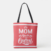 Chic Design Typografy Mama Sie sind die Königin Tasche (Rückseite)