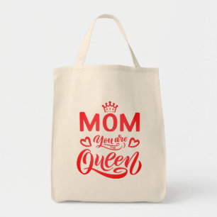 Chic Design Typografy Mama Sie sind die Königin Tragetasche