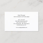 Chic Designer Modernes Schwarzweiß-Muster Visitenkarte (Rückseite)