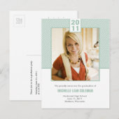 Chic Diagonals Abschluss Ankündigung/Einladung Einladungspostkarte (Vorne/Hinten)