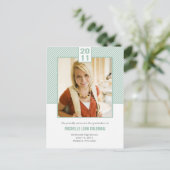 Chic Diagonals Abschluss Ankündigung/Einladung Einladungspostkarte (Stehend Vorderseite)