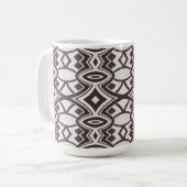 Chic Diamant- und Oval-Symmetrie Kaffeetasse (Vorderseite Links)