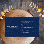 Chic Diamond Blue Agate Initial B Letter Monogram Visitenkarte