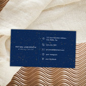 Chic Diamond Blue Agate Initial F Letter Monogram Visitenkarte