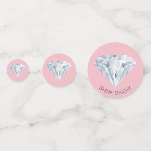 Chic Diamond Edelsteine auf der Rose Konfetti (Rückseiten)