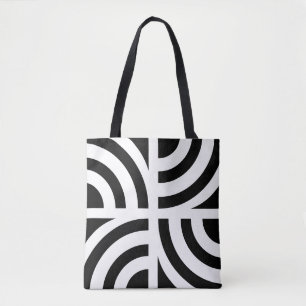 Chic Diamond Muster Tote Bag mit schwarzen Handgri Tasche