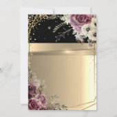 Chic Diamonds Balloons Floral Retirement Party Einladung (Rückseite)