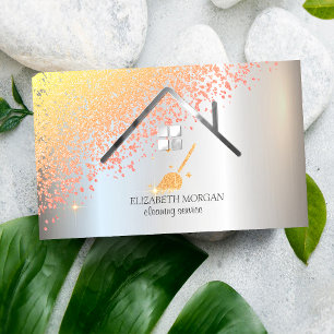 Chic Diamonds Broom Maid Reinigungshaus Visitenkarte