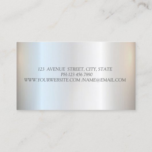 Chic Diamonds Broom Maid Reinigungshaus Visitenkarte (Rückseite)