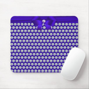 Chic Diamonds/Fraktal Mosaik auf Royal Blue Mousepad