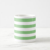 Chic dick Light Green & White Horizontal Streifen Kaffeetasse (Mittel)