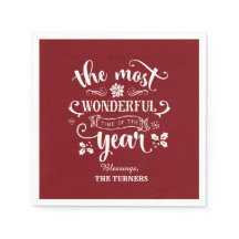 Chic Die wunderbarste Zeit des Jahres Monogramm