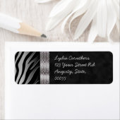 Chic Digital Black Silver Zebra Stripe Filigree (Insitu)