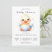 Chic Digital Duck Baby Showdusche Einladung (Stehend Vorderseite)