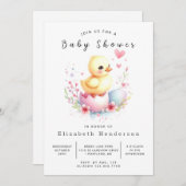 Chic Digital Duck Baby Showdusche Einladung (Vorne/Hinten)