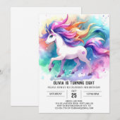 Chic Digital Horse Geburtstag Einladung (Vorne/Hinten)