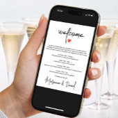 Chic Digital Wedding Agenda Ankündigung