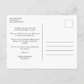 Chic Dirty Alternative Foto Chalkboard Wedding Postkarte (Rückseite)