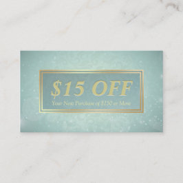 Chic Discount Coupon Makeup Beauty Salon Blue Gold