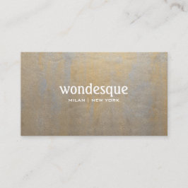 Chic Distressed Grey Satin Gold beruflich Visitenkarte